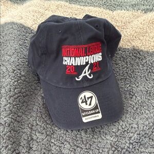 Atlanta Braves Navy '47 Clean Up 2021 National League Champions Cap